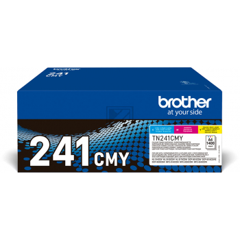 TN241CMY / gelb cyan magenta / original BROTHER Toner MultiPack / TN241CMY / 1400 S.