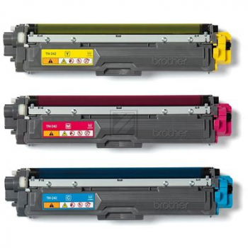 TN242CMY / gelb cyan magenta / original BROTHER Toner MultiPack / TN242CMY / 1400 S.